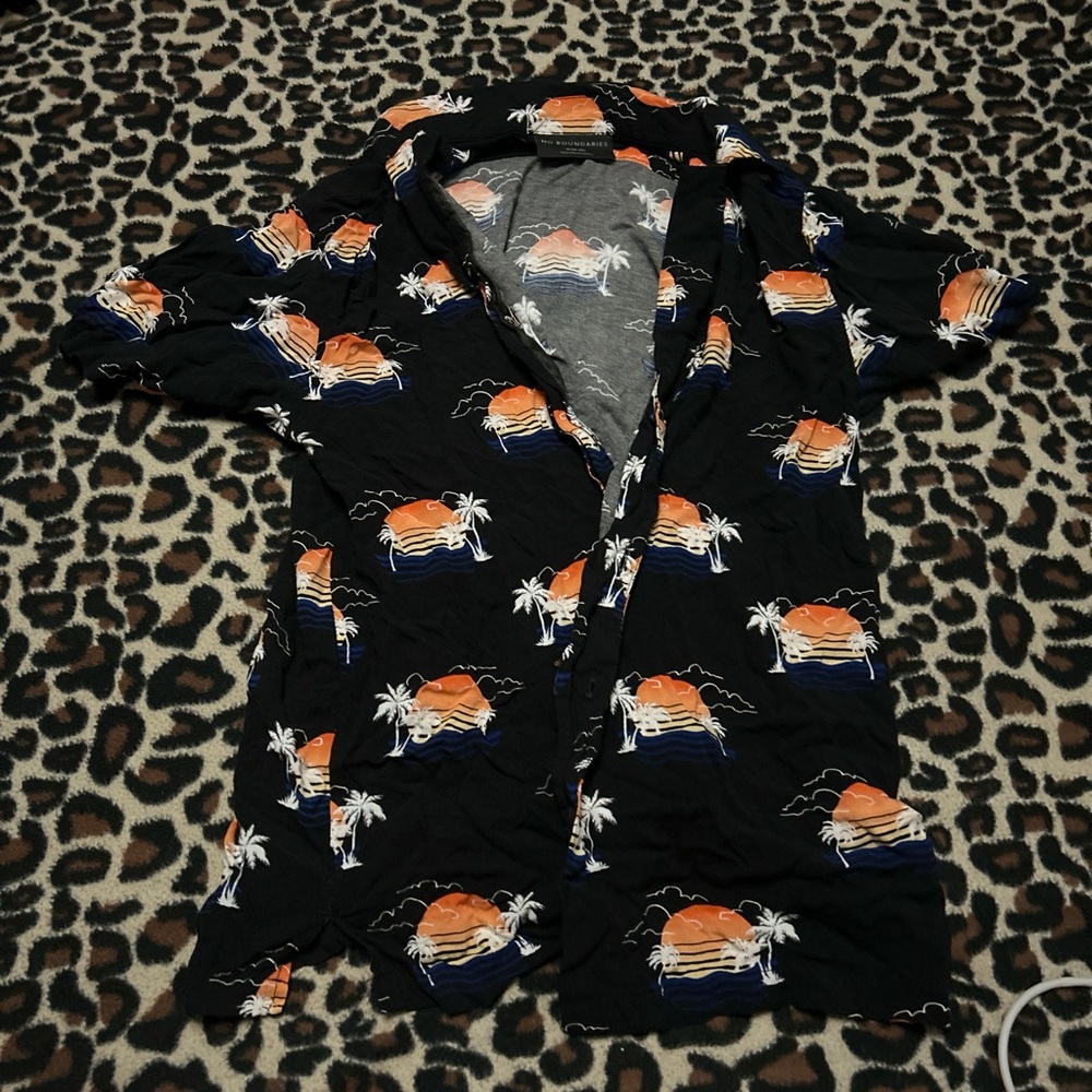 Tropical Sunset Print Shirt